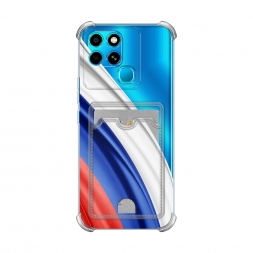 Карман Флаг России уголок на Infinix Smart 6