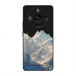 Матовый силиконовый чехол Горы арт 2 на Realme 11 5G