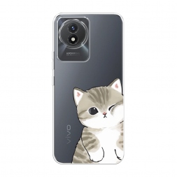 Силиконовый чехол Пухлый котик на Vivo Y02