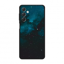 Матовый силиконовый чехол Синий космос на Samsung Galaxy M54