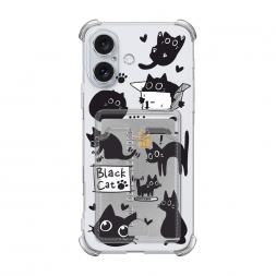������ Black cat doodles �� iPhone 16 Plus