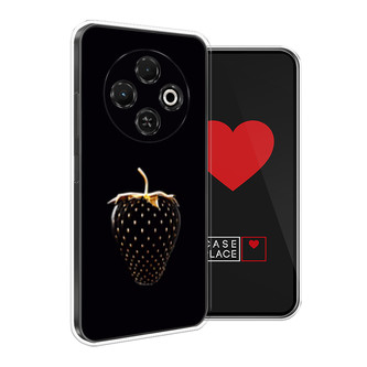 Силиконовый чехол Black strawberry на Tecno Spark 30C