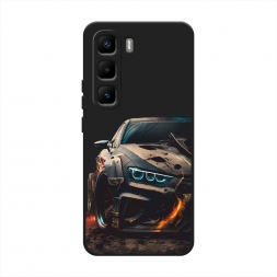 Матовый силиконовый чехол На износ 2 на Infinix Hot 60 Pro Plus