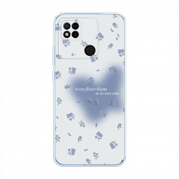 Силиконовый чехол Blooms in time blue на Xiaomi Redmi 10A