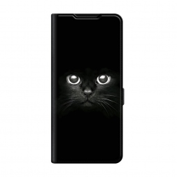 Чехол-книжка Premium Взгляд черной кошки на iPhone 15 Plus