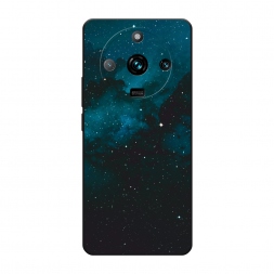 Матовый силиконовый чехол Синий космос на Realme 11 5G