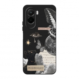 Матовый силиконовый чехол midnight collage на Poco M7 4G