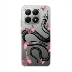 Силиконовый чехол Snake and butterflies 3 на Xiaomi 15T 5G