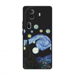 Матовый силиконовый чехол Ночь Ван Гога на Oppo Reno 11 Pro (Global)
