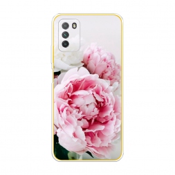 Силиконовый чехол Розовые и белые пионы на Xiaomi Poco M3