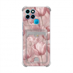 Нежно-розовые тюльпаны на Infinix Smart 6