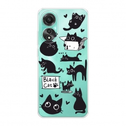 ����������� ����� Black cat doodles �� Oppo A78 4G