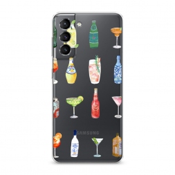 Силиконовый чехол Летние напитки на Samsung Galaxy S21