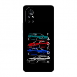 Матовый силиконовый чехол JDM Legend cars на Honor V40 Lite