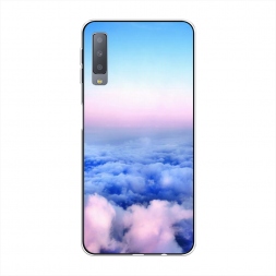 Силиконовый чехол Облака на Samsung Galaxy A7 2018