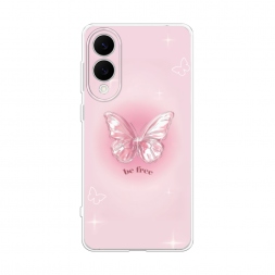 Силиконовый чехол be free butterfly 3 на Samsung Galaxy S25 Edge