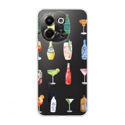 Силиконовый чехол Летние напитки на Tecno Spark 30 5G