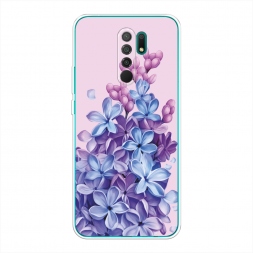 Силиконовый чехол Мечтательная сирень на розовом на Xiaomi Redmi 9