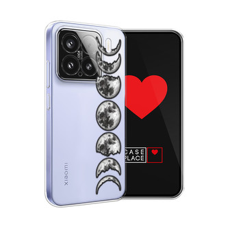 Силиконовый чехол Фазы луны на Xiaomi 15