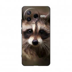 Матовый силиконовый чехол Енот на Xiaomi POCO F7 Pro