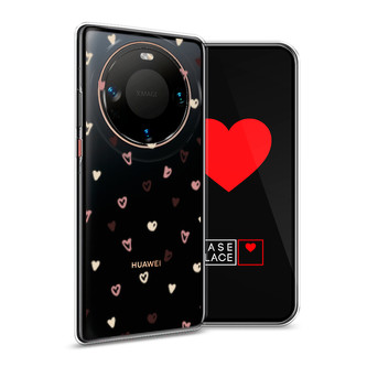 Силиконовый чехол Сердечки паттерн рисунок на Huawei Mate 60