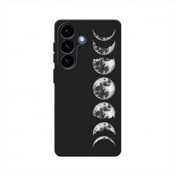 Матовый силиконовый чехол Фазы луны на Samsung S26