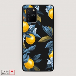 Матовый силиконовый чехол Сочные лимоны арт на Samsung Galaxy S10 Lite