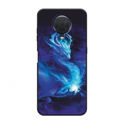 Матовый силиконовый чехол Лунный дракон на Nokia G20