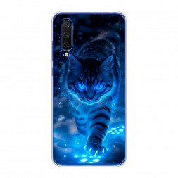 Силиконовый чехол Синий кот на Xiaomi Mi A3 Lite