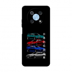 Матовый силиконовый чехол JDM Legend cars на Huawei Nova Y90