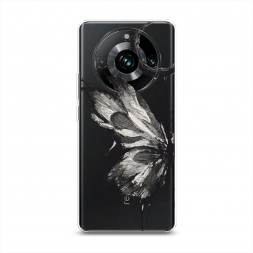 Силиконовый чехол Чернильная бабочка на Realme 11 Pro Plus