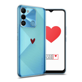 Силиконовый чехол Маленькое красное сердечко на Tecno Spark 9