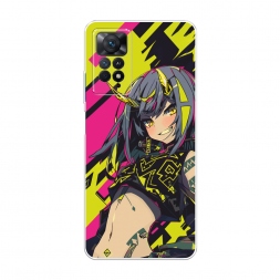 Силиконовый чехол Девушка в кибер костюме на Xiaomi Redmi Note 11E Pro
