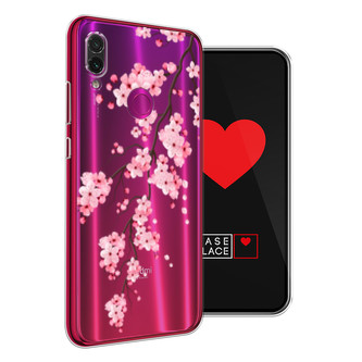 Силиконовый чехол Розовая сакура на Xiaomi Redmi Note 7