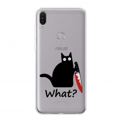 Силиконовый чехол Котик с ножом на Asus ZenFone Max Pro ZB602KL