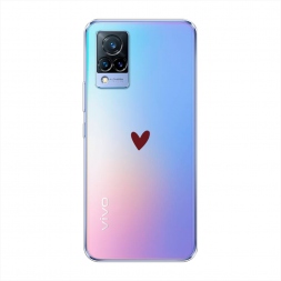 Силиконовый чехол Маленькое красное сердечко на Vivo V21