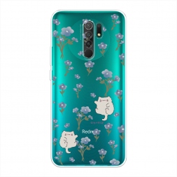 Силиконовый чехол Gentle cats на Xiaomi Redmi 9