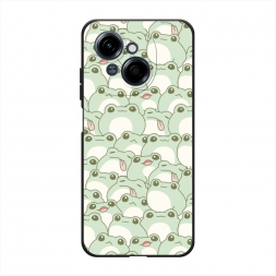 Матовый силиконовый чехол Море жабок на Tecno Spark Go 1