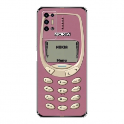 Силиконовый чехол Розовая нокиа на Tecno Pova 2