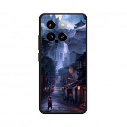 Матовый силиконовый чехол Одинокий самурай на Xiaomi 14