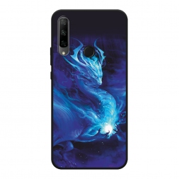 Матовый силиконовый чехол Лунный дракон на Honor 9X Premium