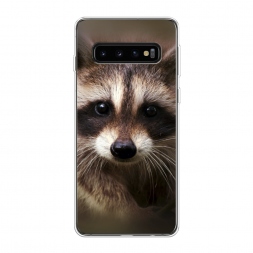 Силиконовый чехол Енот на Samsung Galaxy S10 Plus