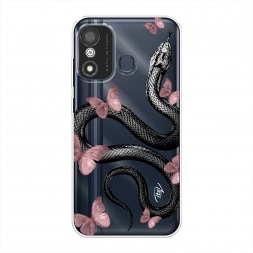 Силиконовый чехол Snake and butterflies 3 на Itel A27