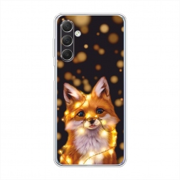 Силиконовый чехол Лиса с гирляндой на Samsung Galaxy M54