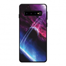 Матовый силиконовый чехол Космос 17 на Samsung Galaxy S10 Plus