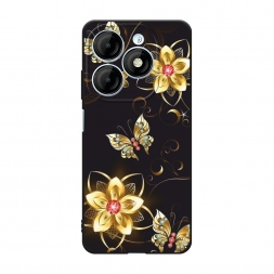 Матовый силиконовый чехол Luxury butterflies на Itel P55